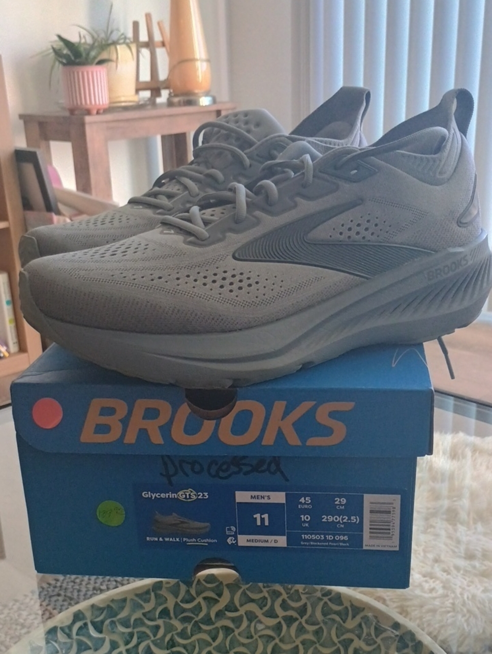 Brooks Men’s Glycerin GTS 23 Shoes — Gray